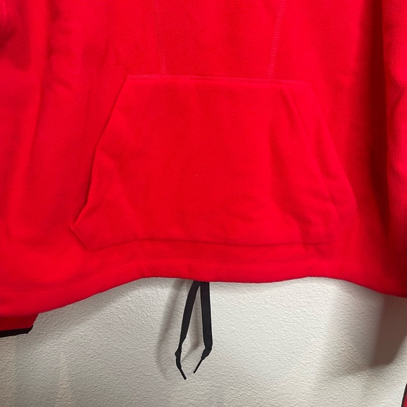Victorias Secret PINK Red Cropped Fleece Half Zip Pullover Sweater Size Medium - Picture 6 of 9